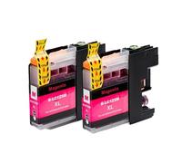 Cartucho de Tinta Compatible LC127 LC125 127XL 125XL for B-Rother MFC-J4410DW/J4510DW/J4610DW/J4710DW/DCP-J4110DW(2 pcs Magenta)