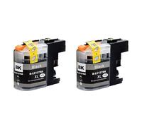 Cartucho de Tinta Compatible LC127 LC125 127XL 125XL for B-Rother MFC-J4410DW/J4510DW/J4610DW/J4710DW/DCP-J4110DW(2pcs Black)