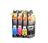 Cartucho de Tinta Compatible LC127 LC125 127XL 125XL for B-Rother MFC-J4410DW/J4510DW/J4610DW/J4710DW/DCP-J4110DW(1 Set 4 Colors)