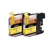 Cartucho de Tinta Compatible LC127 LC125 127XL 125XL for B-Rother MFC-J4410DW/J4510DW/J4610DW/J4710DW/DCP-J4110DW(2 pcs Yellow)