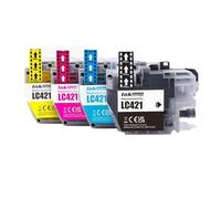 Cartucho de Tinta Compatible LC421 for Impresora B-Rother DCP-J1050DW DCP-J1140DW DCP-J1800DW MFC-J1010DW(1SET)