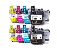 Cartucho de Tinta Compatible LC421 for Impresora B-Rother DCP-J1050DW DCP-J1140DW DCP-J1800DW MFC-J1010DW(2SET)