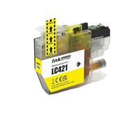 Cartucho de Tinta Compatible LC421 LC-421, Compatible con Impresora Brother DCP-J1050DW DCP-J1140DW DCP-J1800DW MFC-J1010DW(Yellow)