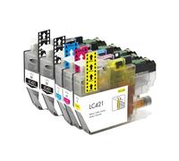 Cartucho de Tinta Compatible LC421XL LC421 421XL, Compatible con Impresora Brother DCP-J1050DW MFC-J1010DW DCP-J1140DW(5Pcs)