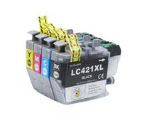 Cartucho de Tinta Compatible LC421XL LC421 421XL, Compatible con Impresora Brother DCP-J1050DW MFC-J1010DW DCP-J1140DW(1Set)