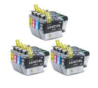 Cartucho de Tinta Compatible LC421XL LC421 421XL, Compatible con Impresora Brother DCP-J1050DW MFC-J1010DW DCP-J1140DW(3Set)