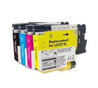 Cartucho de Tinta Compatible LC527XL 527XL de Alta Capacidad, Compatible con Impresora Brother MFC-J4350DW,MFC-J4550DW,MFC-J6760DW,MFC-J6960DW(One Set 4colors)