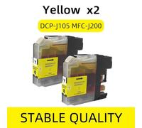 Cartucho de Tinta Compatible LC535 LC539 para DCP-J100 DCP-J105 MFC-J100 Impresoras Sudeste Asia Medio Oriente África(Yellow-2pc)