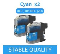 Cartucho de Tinta Compatible LC535 LC539 para DCP-J100 DCP-J105 MFC-J100 Impresoras Sudeste Asia Medio Oriente África(Cyan-2pc)