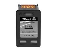 Cartucho de Tinta Compatible para 21xl 22xl Black and Tri-Color Funciona con DeskJet D2360 D2460 F4100 F4180 F380 Impresoras(1Pcs Black)