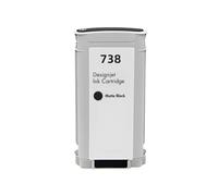Cartucho de Tinta Compatible para HP738 738 Tinta 676M6A 676M7A 676M8A 498N8A para impresoras DesignJet T950 T850(130ML - MBK)