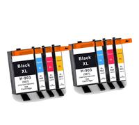 Cartucho de Tinta Compatible para HP903XL 907XL para Officejet Pro 6960 Series 6961 6963 6964 6965 6966 6968 6970 6971 6974 6975 6976 6978 6979(2 Set 8 Colors)