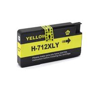 Cartucho de Tinta Compatible para Impresora de inyección de Tinta DesignJet T210 T230 T250 T650 T630, 712 XL, 712XL, 3ED71A, 3ED67A(1PCS Yellow)