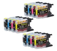 Cartucho de Tinta Compatible para impresoras MFC Modelos J6910CDW J6710CDW J840N Compatible con LC12 LC40 LC71 LC73 LC75 LC400 LC1220 LC1240(3 Set)
