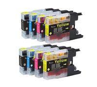 Cartucho de Tinta Compatible para impresoras MFC Modelos J6910CDW J6710CDW J840N Compatible con LC12 LC40 LC71 LC73 LC75 LC400 LC1220 LC1240(2 Set)