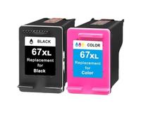 Cartucho de Tinta Compatible para impresoras Modelos 67 67XL 1225 2732 2752 2755 4140 4152 4155 4158 6052(One Set)