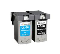 Cartucho de Tinta Compatible para impresoras PG37 CL38, MP140, MP190, MP210, MP220, MP420, IP1800, IP2600, MX300, MX310(1BK 1COLOR)