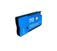 Cartucho de Tinta Compatible para impresoras Plotter T230 T250 T630 T650 T210 Adecuado para HP712(Yellow 29ML)