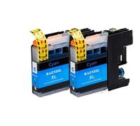 Cartucho de Tinta Compatible para LC127 LC125 127XL 125XL para MFC-J4410DW J4510DW J4610DW J4710DW DCP-J4110DW(2 PCS Cyan)