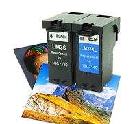 Cartucho de tinta compatible para Lexmark 36 XL + 37 XL para Lexmark Z2410 X3650 X3690 X4630 X4650 X5650 X3630 X5690 X6650 X6675 Z2420 X6690 Z2400