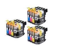 Cartucho de Tinta Compatible para MFC-J4410DW J4510DW J4610DW J4710DW DCP-J4110DW LC127 LC125 127XL 125XL(3 Set 12 Colors)