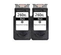 Cartucho de Tinta Compatible para Modelos de Impresora PG 260 CL 261 PG260 CL261 260XL 261XL Funciona con TS5320 TS6420 TR7020 INTERRISTAS(2 Black)