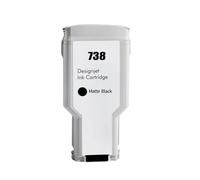 Cartucho de Tinta Compatible para Tinta HP738 738 para Impresora DesignJet T950 T850 Pigmento 676M6A 676M7A 676M8A 498N8A Color(300ML - 738BK)