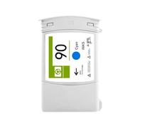Cartucho de Tinta Compatible para Tinta pigmentada 90 HP90 para impresoras de inyección de Tinta Designjet 4000 4000ps 4020 4500 4520 con el último Chip(1PC Cyan)