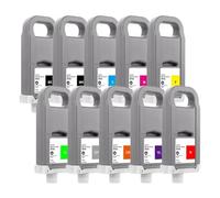 Cartucho de Tinta Compatible PFI2700 PFI-2700 700ml para ImageProgF 4000 2000 4600S 6600S Impresoras con Tinta de Pigmento(Yellow)