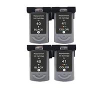 Cartucho de Tinta Compatible PG40 CL41, Compatible con Canon PG 40 41 Pg-40 Cl-41 for Impresora IP1600 IP1200 IP1900 MP140 MP150 MX300 MX310 MP160(2 BK 2 Color)