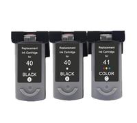 Cartucho de Tinta Compatible PG40 CL41, Compatible con Canon PG 40 41 Pg-40 Cl-41 for Impresora IP1600 IP1200 IP1900 MP140 MP150 MX300 MX310 MP160(2 BK 1 Color)