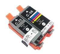 Cartucho de Tinta Compatible PGI-35 PGI35 CLI-36 CLI36 35 36, Compatible con Impresora Canon IP100 IP110 IP100B TR150(1set)