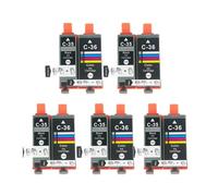 Cartucho de Tinta Compatible PGI-35 PGI35 CLI-36 CLI36 35 36, Compatible con Impresora Canon PIXMA IP100 IP110 IP100B TR150(5set)