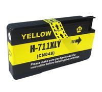 Cartucho de Tinta Compatible with HP 711 711XL DesignJet T120 T520 CZ130A CZ131A CZ132A CZ133A(Y)