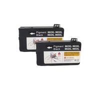 Cartucho de Tinta Completo for HP 962, 963, 964, 965, 962XL, 963XL, 964XL y 965XL; Compatible con OfficeJet 9010, 9012, 9015, 9019, 9020, 9022, 9025, 9027 y 9029.(2 PCS - Black)