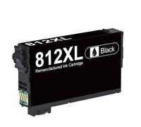 Cartucho de Tinta con Chip de actualización de Julio 812XL Compatible con 812 T812 XL para Impresora Workforce Pro WF-7820 WF-7840 WF-7310 EC-C7000(1PK-1BK)