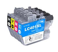 Cartucho de Tinta de Color LC401XL de Rendimiento 4PK Compatible con impresoras MFC J1010DW MFC J1170DW MFC J1012DW(1PK-LC401XL)