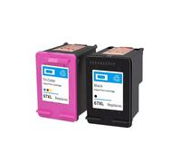 Cartucho de Tinta de Color remanufacturado Compatible con 67 67XL para Impresora Pro 6400 Series Deskjet 1200(HR-67XL BK)