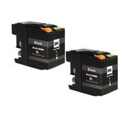 Cartucho de Tinta de Impresora Compatible con Color LC129XL LC125XL for B-Rother MFC-J6520DW/J6720DW/J6920DW(2PCS Black)