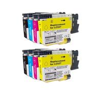 Cartucho de Tinta de inyección de Tinta Compatible LC-527 LC527 LC 527 for Impresora Brother MFC-J4550DW J4350DW 4550 4350(2SET)