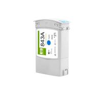 Cartucho de Tinta de inyección de Tinta de Color 843A 843a, Paquete de 4, Compatible con Suministros de Impresora PageWide XL 4000 XL 4100 4500 5000 5100(1pcs Cyan-400ML)