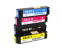Cartucho de Tinta de inyección de Tinta de Color Compatible para 982 982X PageWide Enterprise Color 765dn 780dn MFP 785f 785zs(BKCMY-4COLORS)