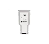 Cartucho de Tinta de inyección de Tinta de Color Compatible Premium 745 F9K05A F9K04A for HP745, Compatible con Impresora HP DesignJet Z2600 Z5600(PBK)