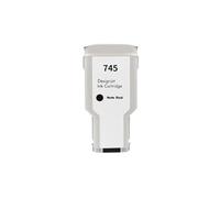 Cartucho de Tinta de inyección de Tinta de Color Compatible Premium 745 F9K05A F9K04A for HP745, Compatible con Impresora HP DesignJet Z2600 Z5600(MBK)