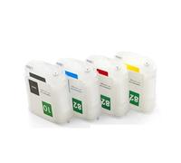 Cartucho de Tinta de Recarga for plotters H-*0P de-ignjet 500 500ps 800 800ps HP10 11 10 82 Impresora con Chips ARC((82BK 11C M Y) 1set)