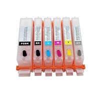 Cartucho de Tinta de Relleno con Chip para BCI-370 BCI-371 Compatible con MG7730 MG6930 MG5730 TS9030 TS8030 TS6030 TS5030 Impresora(6Color)