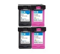 Cartucho de Tinta de Rendimiento 652XL Compatible con Deskjet 1115 1118 2135 2136 2138 3635 3636 3835 4535 Compatible con 652 XL(2SET)