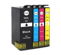 Cartucho de Tinta de Repuesto 35XL Compatible con Tinta Serie WF-4740 WF-4730 WF-4720 WF-4725 para impresoras(4PACK 1SET)
