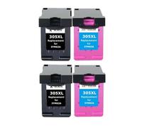 Cartucho de Tinta de Repuesto Compatible con 305XL para impresoras DeskJet 2710 2720 4110 4120 4130 6010 6020 6030 6420(2BK 2COLOR)