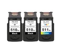 Cartucho De Tinta De Repuesto PG510 CL511 - Compatible con Canon Pg-510 Cl-511 Pg 510 Cl 511 MP250 MP280 IP2700 MP240 MP270 MP480 MX320(2Black 1Color)